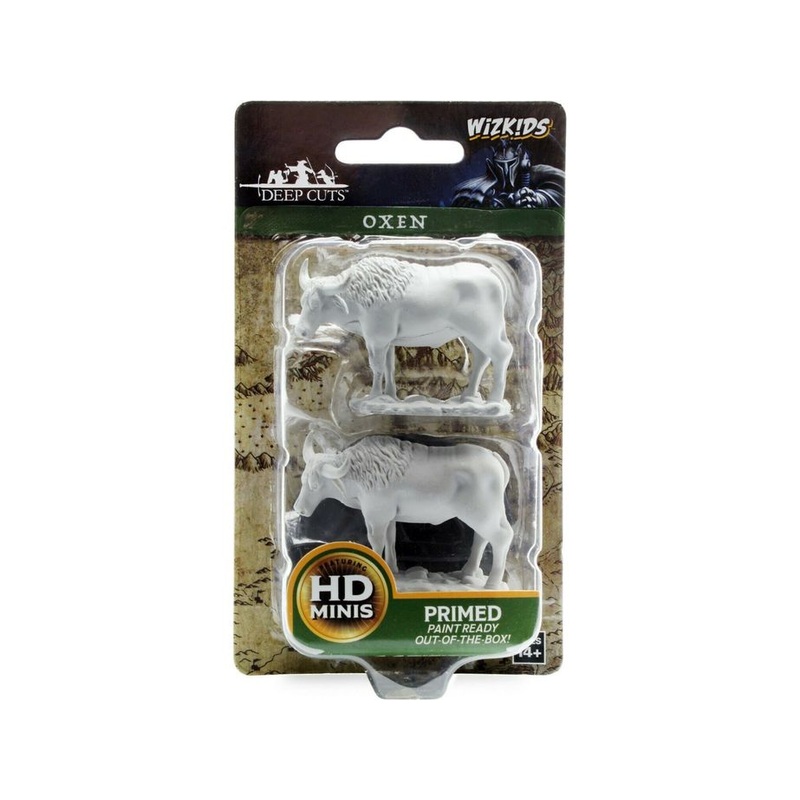 Wizkids - Dungeons and Dragons - Unpainted Miniature - Deep Cuts - Oxen - 73099