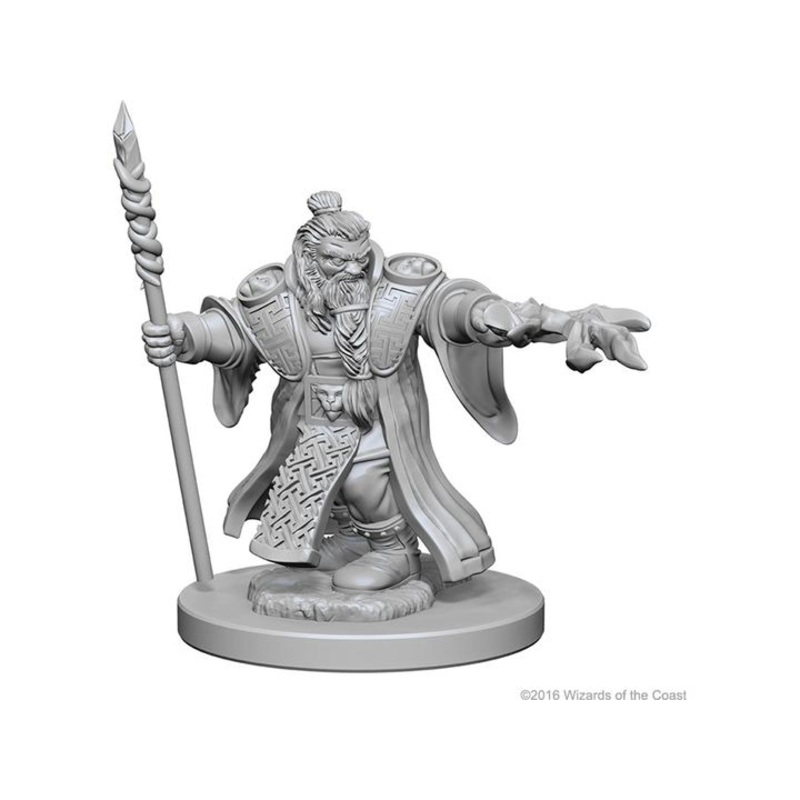 Wizkids - Dungeons and Dragons - Unpainted Miniature - Nolzurs Marvellous Miniatures - Dwarf Male Wizard - 72620