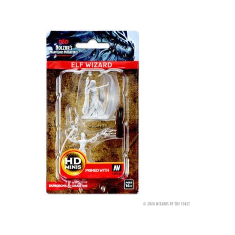 Wizkids - Dungeons and Dragons - Unpainted Miniature - Nolzurs Marvellous Miniatures - Elf Female Wizard - 72623