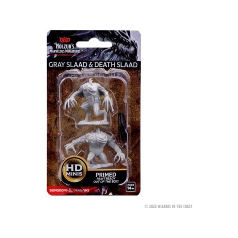 Wizkids - Dungeons and Dragons - Unpainted Miniature - Nolzurs Marvellous Miniatures - Gray Slaad and Death Slaad - 73353