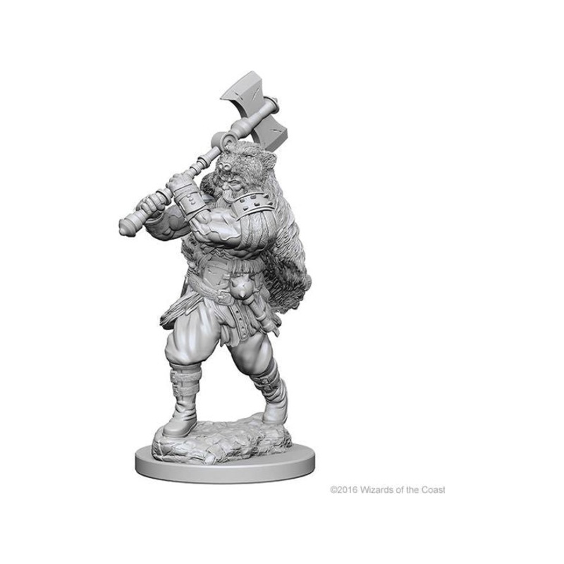 Wizkids - Dungeons and Dragons - Unpainted Miniature - Nolzurs Marvellous Miniatures - Human Male Barbarian - 72643