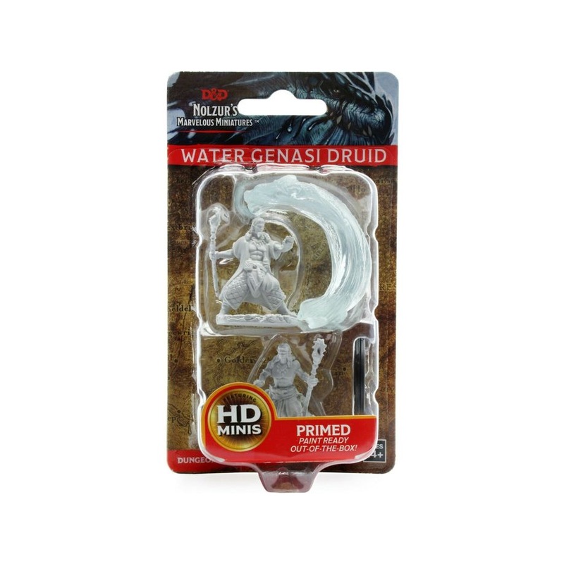 Wizkids - Dungeons and Dragons - Unpainted Miniature - Nolzurs Marvellous Miniatures - Water Genasi Male Druid - 73337