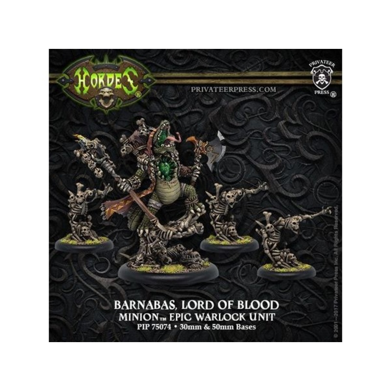 Privateer Press - Hordes - Minions - Barnabas - Lord of Blood Warlock Unit - PIP 75074
