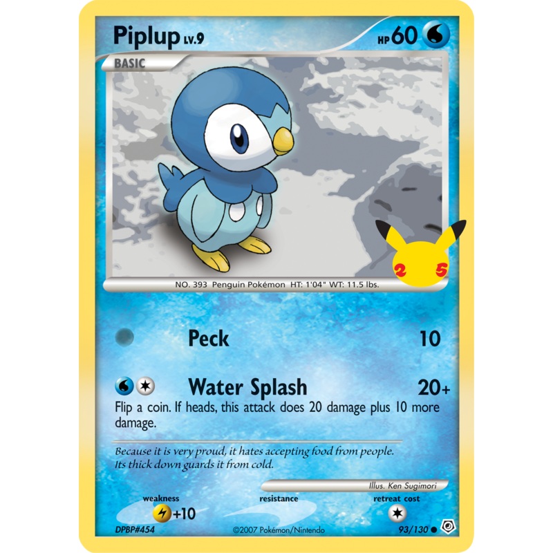 Piplup (93/130) (Jumbo Card) [First Partner Pack]