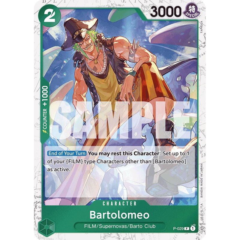 Bartolomeo (P-029) (Jolly Roger Foil) [Premium Booster -The Best-]