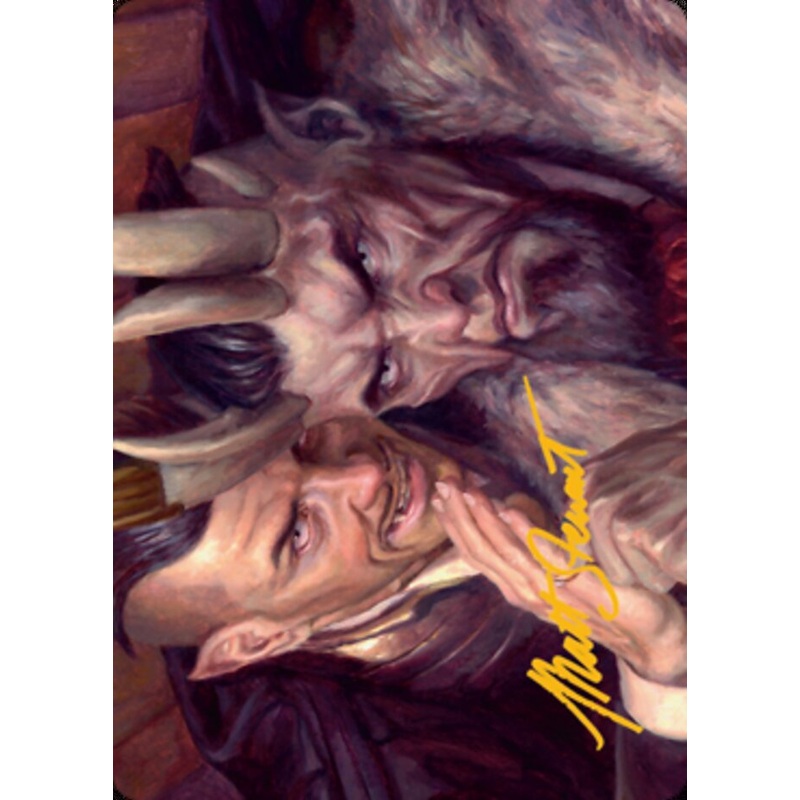 A Little Chat Art Card (Gold-Stamped Signature) [Streets of New Capenna Art Series]
