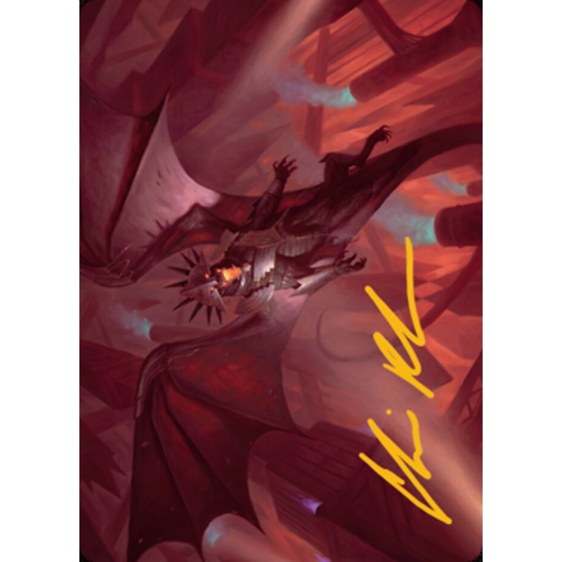 Ziatora, the Incinerator Art Card (Gold-Stamped Signature) [Streets of New Capenna Art Series]