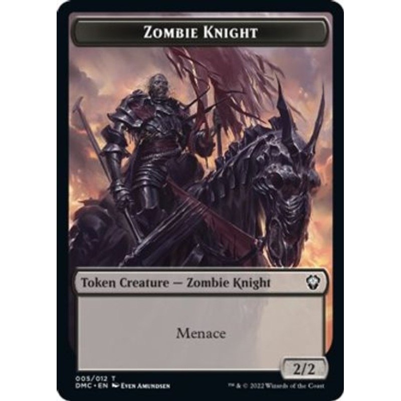 Zombie Knight // Knight Double-Sided Token [Dominaria United Commander Tokens]