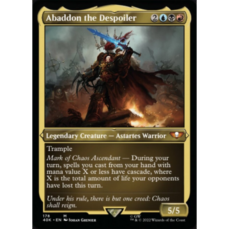 Abaddon the Despoiler (Display Commander) (Surge Foil) [Warhammer 40,000]