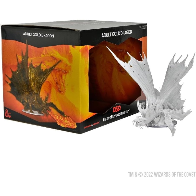 Dungeons & Dragons Nolzurs Miniatures:  Adult Gold Dragon