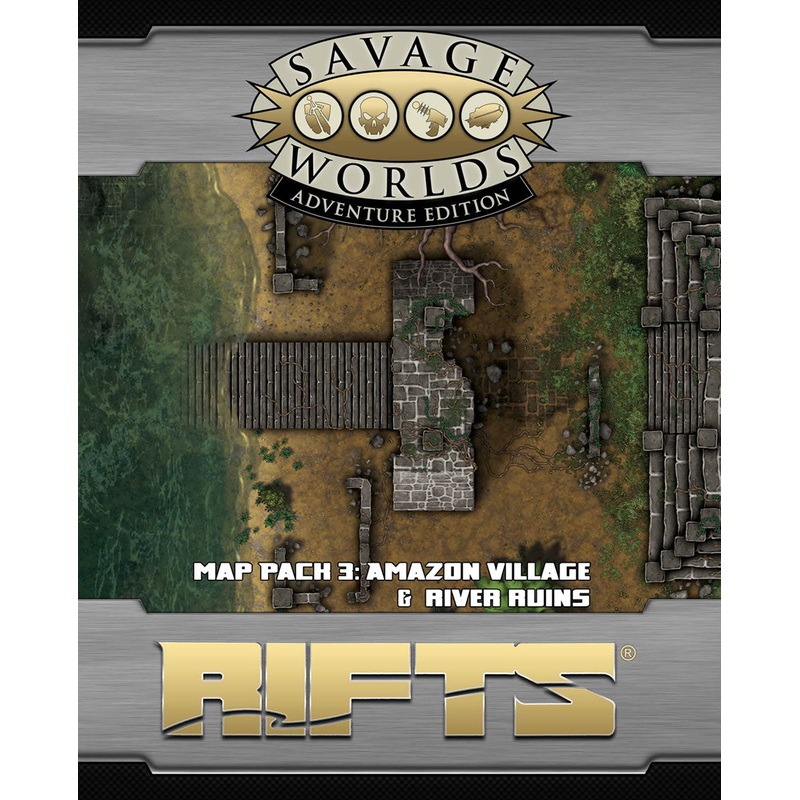 Rifts: Savage Worlds - Map Pack 3 Amazon Village & River Ruins