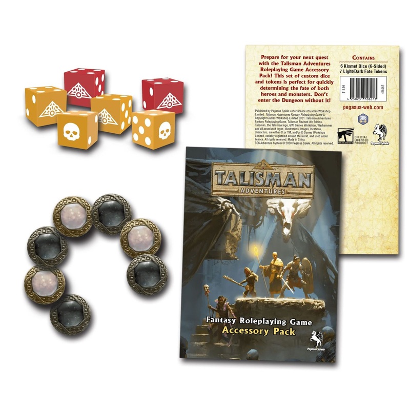 Talisman Adventures RPG: Accessory Pack Dice & Tokens