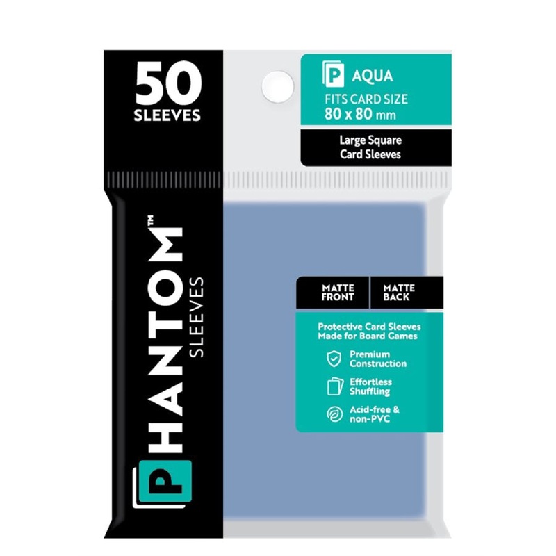 Phantom Sleeves: 50 Count - Matte/Matte Large Square