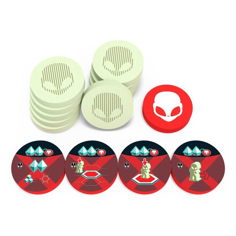 On Mars: Alien Invasion - Wooden Tokens