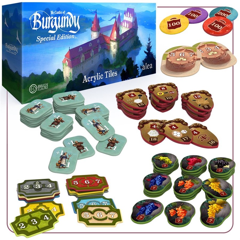 Castles of Burgundy: Special Edition - Acrylic Tiles