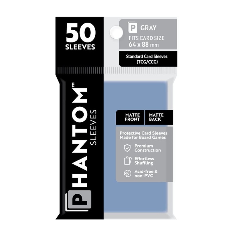 Phantom Sleeves: 50 Count - Matte/Matte Standard