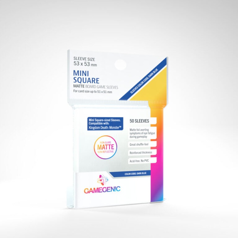 Gamegenic: Board Game Matte Sleeves 50 Count  Mini Square