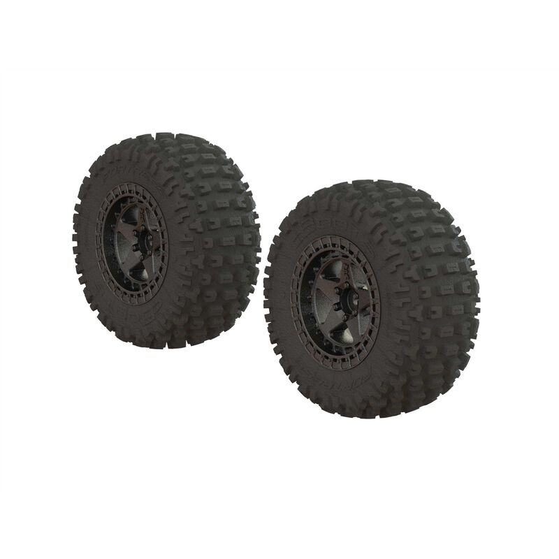ARRMA ARA550087 Dboots Fortress SC Tire Set Glued Gun Metal (2) 14mm Hex