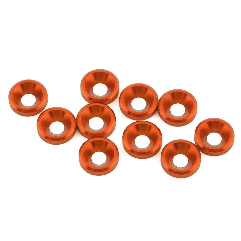 1 UP 80359 3mm Countersunk Washers Orange (10)