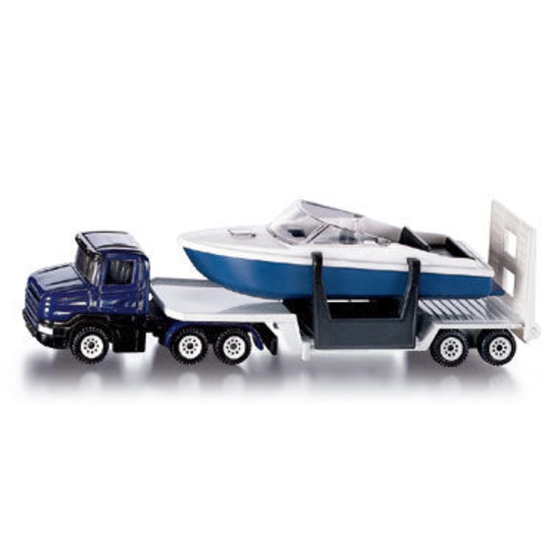 Siku Scania Low Loader with Boat 1613