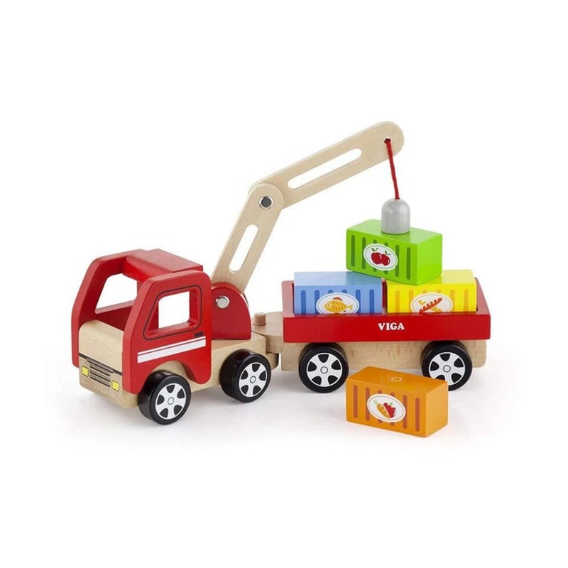 Wooden Crane Truck and Trailer