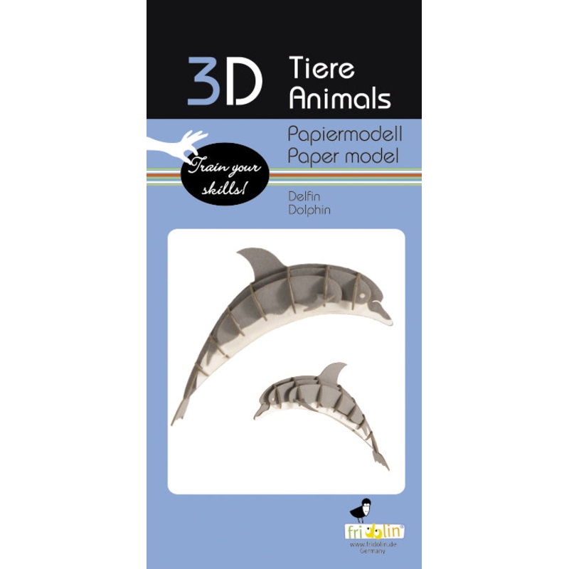 3D Paper Dolphin