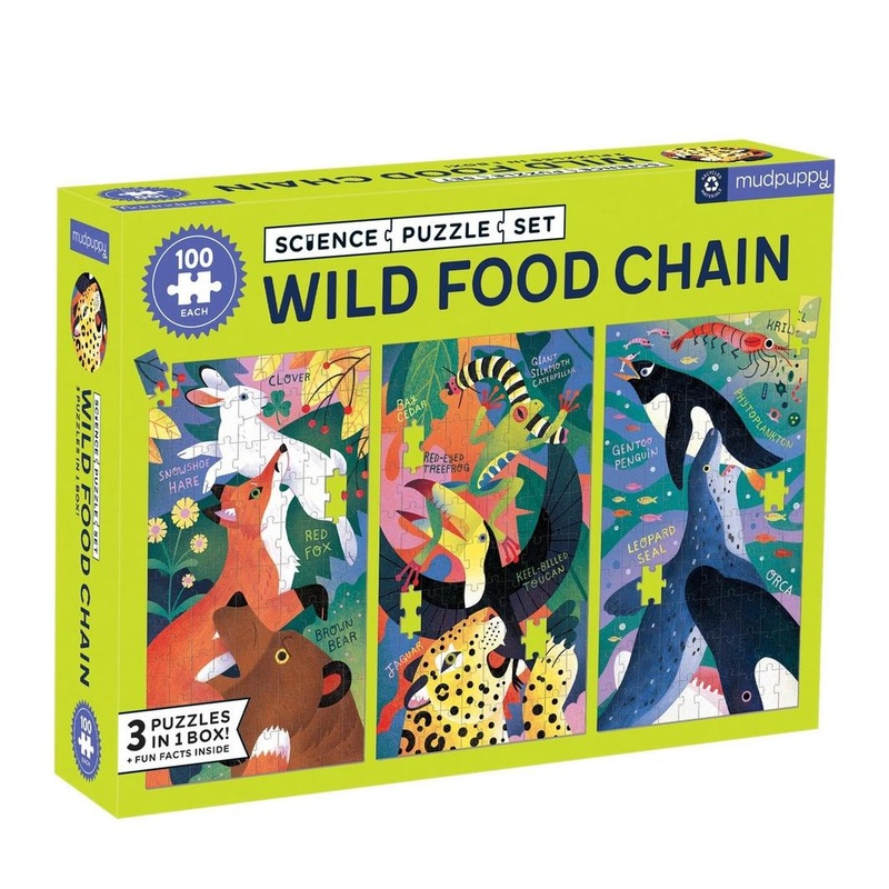 Wild Food Chain Science 3 Puzzle Set