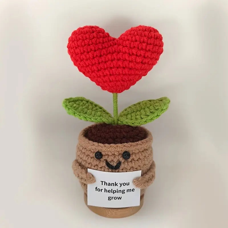 Crochet Emotional Support Heart Plant 2