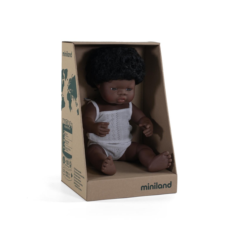 Miniland Doll African Girl 38cm