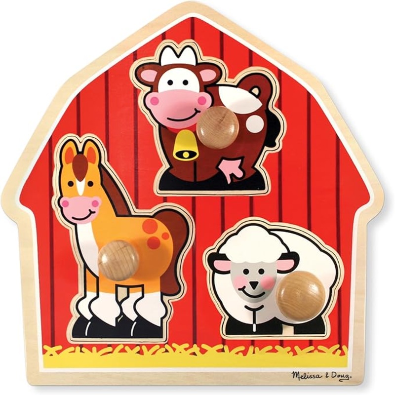 MD Barnyard Animals Knob Puzzle