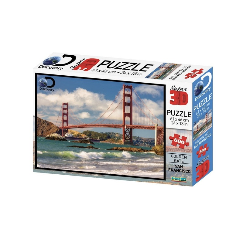 Super 3D Golden Gate Bridge/San Francisco 500pc