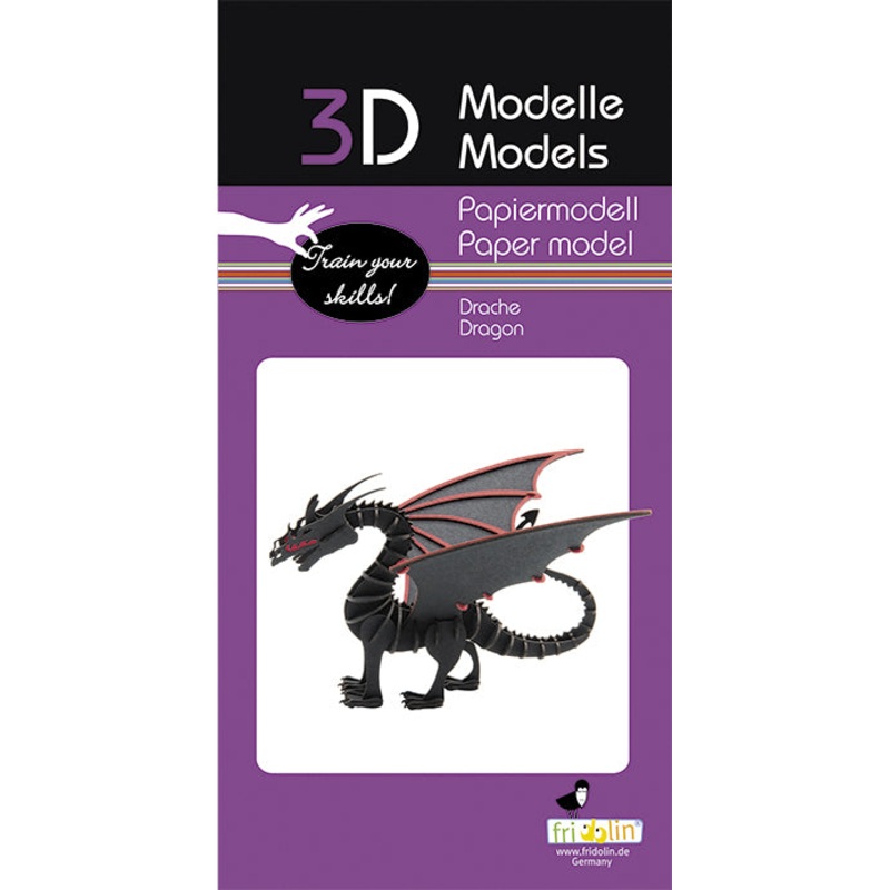 3D Paper Model Dragon