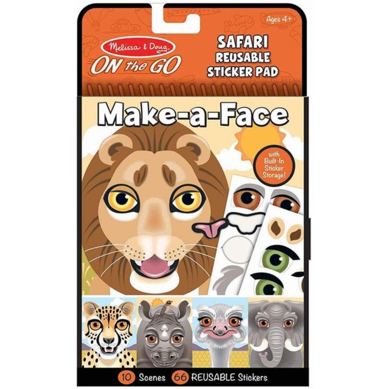MD Make a Face Safari Reusable Stickers