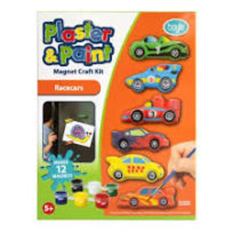 Plaster & Paint Magnet Kit Racing Cars