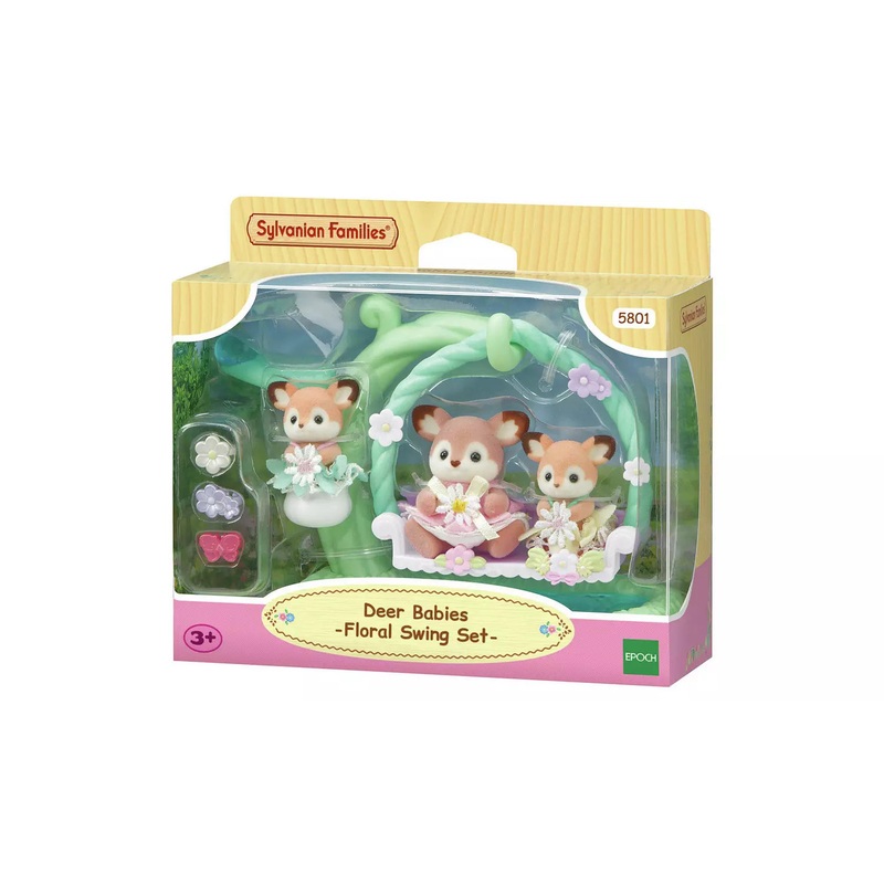 SF Deer Babies Floral Swing Set