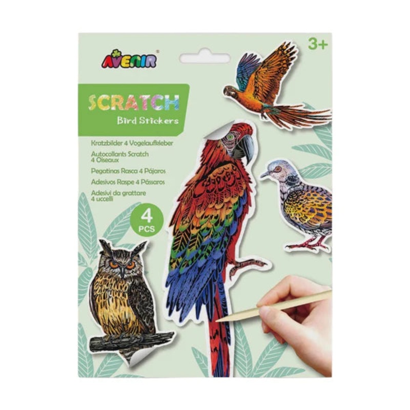 Avenir Scratch Bird Stickers