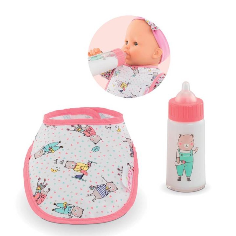 Corolle Bib & Milk Set