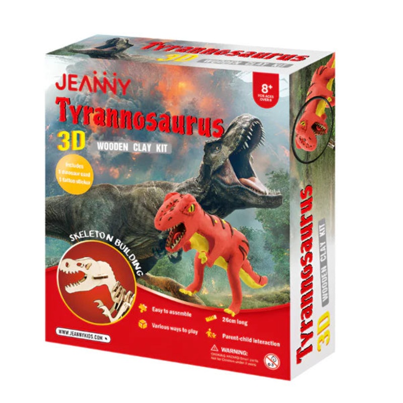 Jeanny 3D Wooden Clay Kit T-Rex