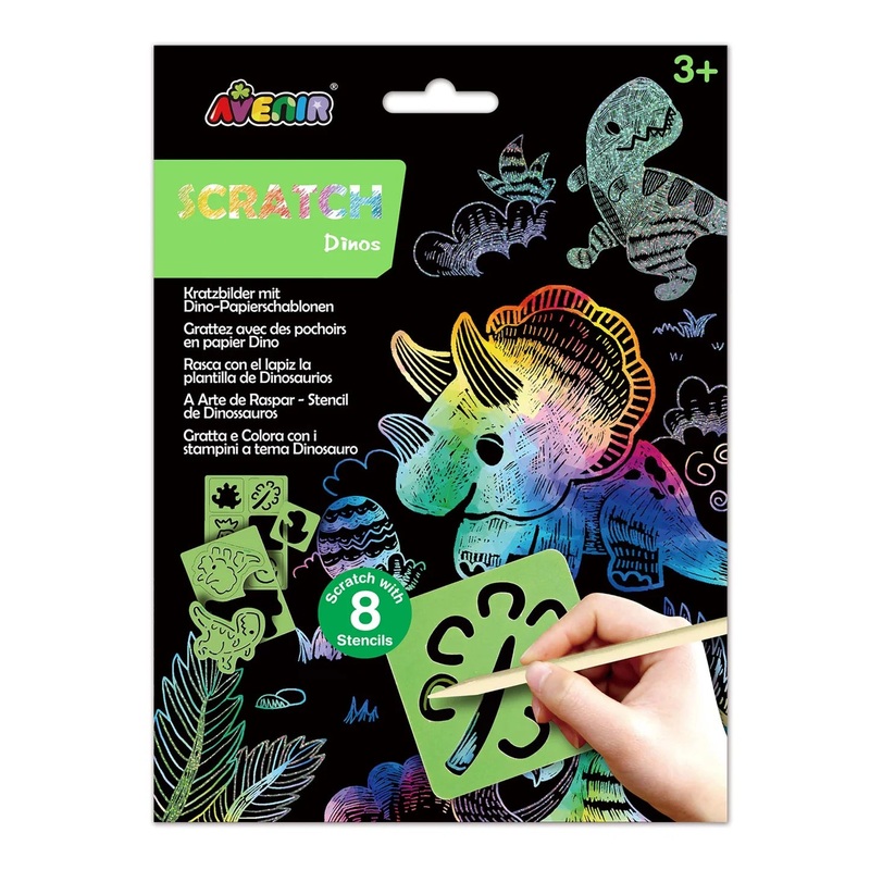 Scratch Dinos with Stencil