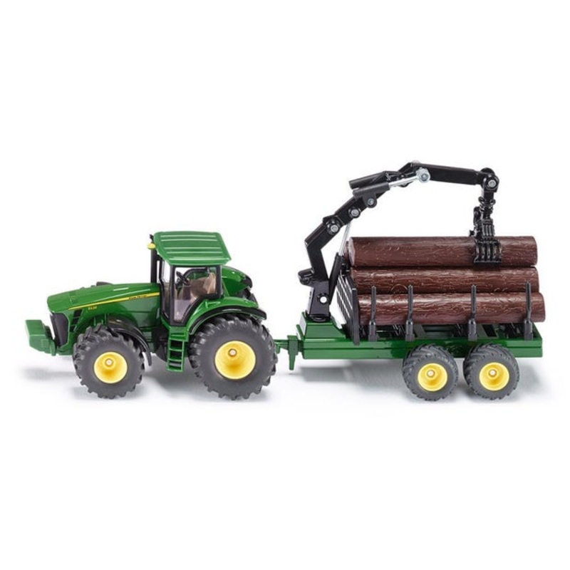 Siku John Deer Tractorwith Forestry Trailer 1:50 1954