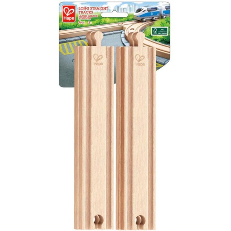 Hape Track Long Straight 4pc