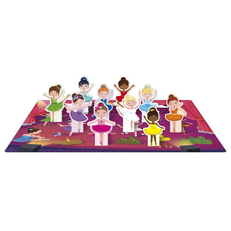 Sassi 3D Puzzle & Book - Ballerinas 40pc