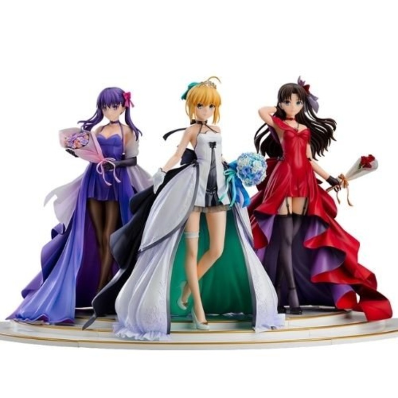 Fate/stay night Saber Rin Tohsaka Sakura Matou -15th Celebration Dress Ver.- Premium Box 1/7 Figure