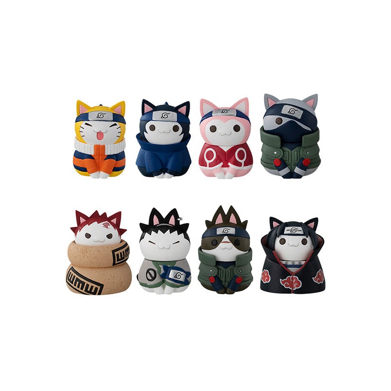 NARUTO NYARUTO! MEGAHOUSE CATS of KONOHA VILLAGE (repeat) (Set of 8 Characters)