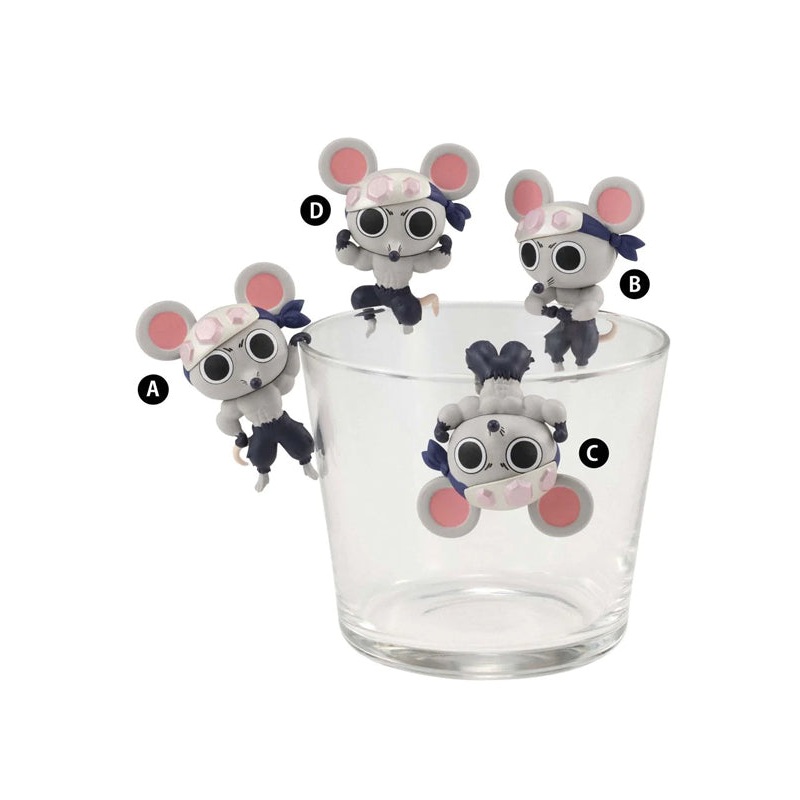 Demon Slayer: Kimetsu no Yaiba FuRyu Chokotto Hikkake Figure Petit MUKI MUKI MOUSE set