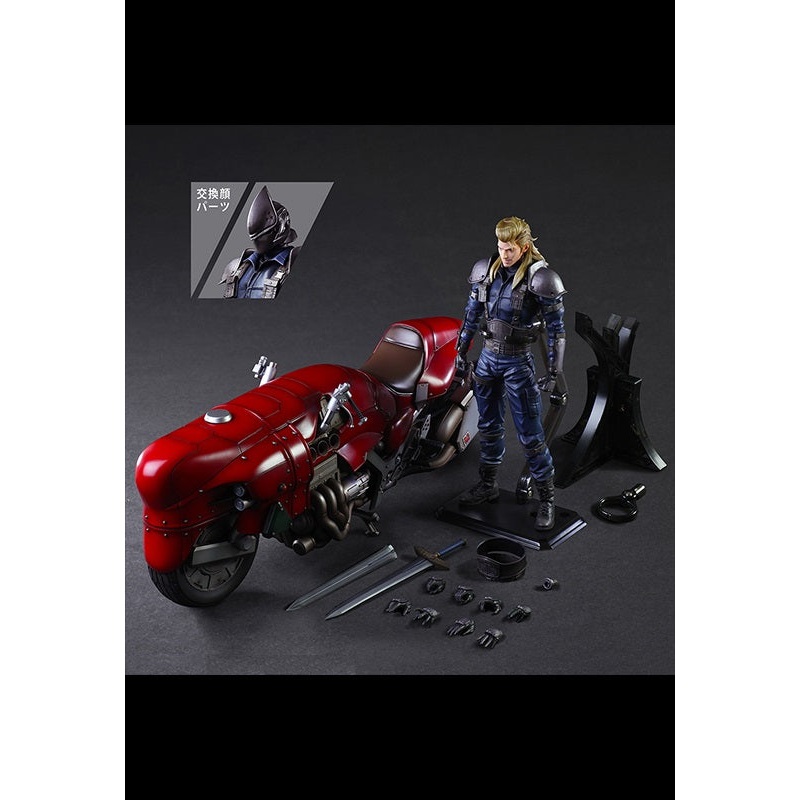 FINAL FANTASY VII REMAKE Square Enix PLAY ARTS KAI Action Figure ROCHE & MOTORCYCLE SET