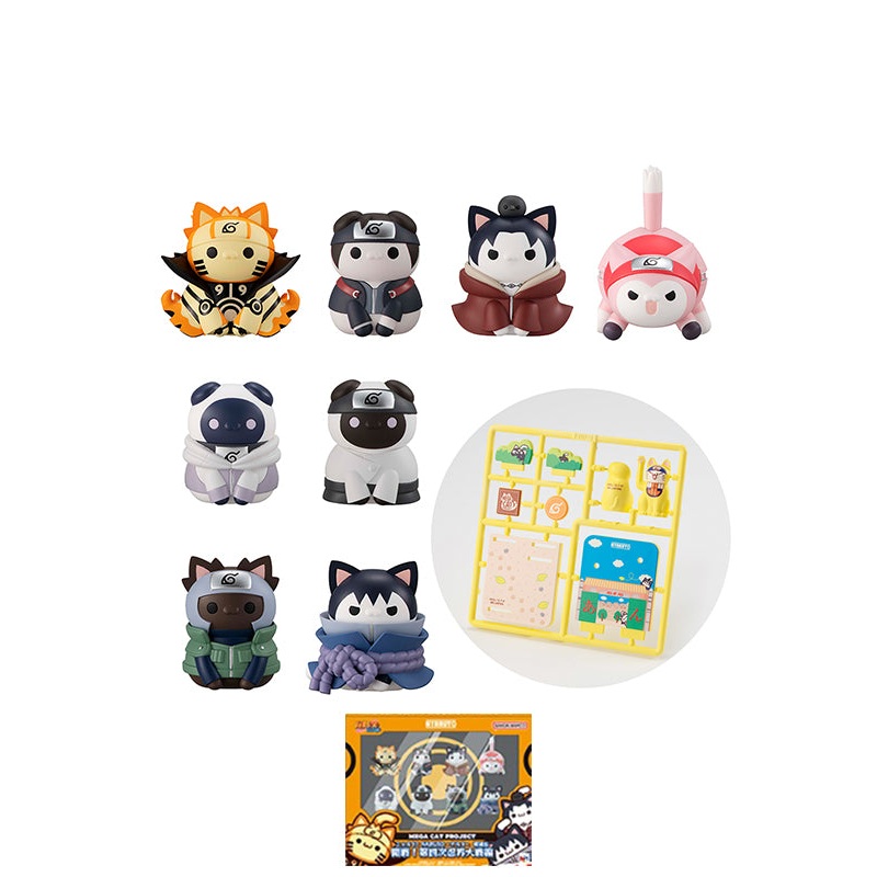 MEGA CAT PROJECT MEGAHOUSE Naruto Shippuden  Nyaruto!Ver. Break outFourth Great Ninja Warwindow packagewith gift