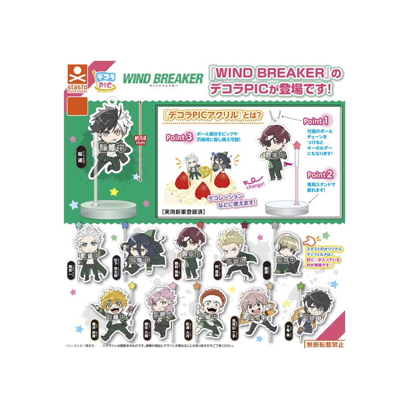 Wind Breaker Stand Stones DECORA PIC Acrylic(1 Random)
