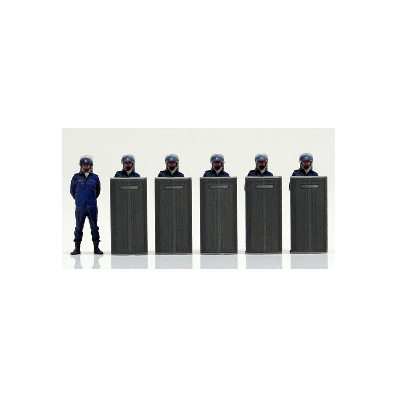 Mobile Police PATLABOR Genco x figreal 1/60 Scale Figure Riot Police Officer 6 Set