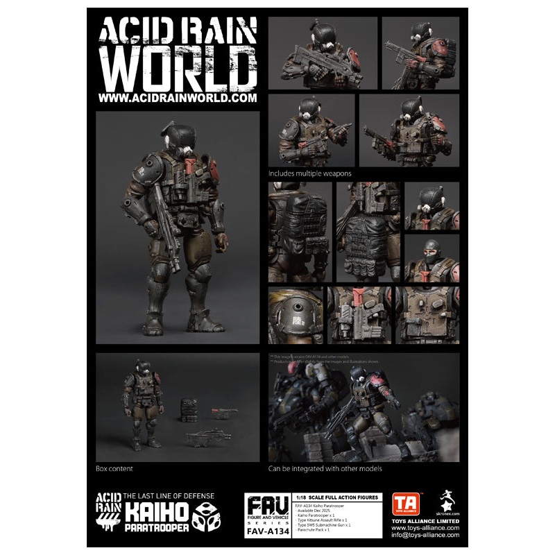 ACID RAIN TOYS ALLIANCE LIMITED 1/18 SCALE FAV-A134 KAIHO PARATROOPER